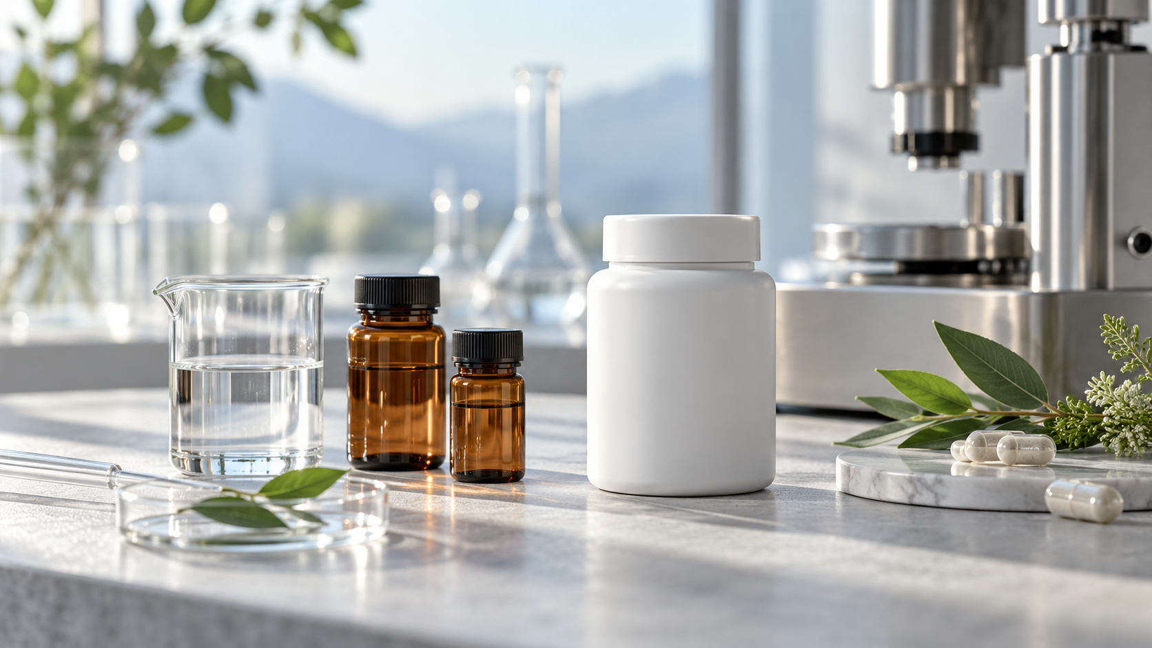 Concept photograph of nutraceutical formulation samples